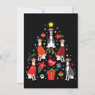 Italian Greyhound Christmas Ornament Tree Dog Mom Invitation