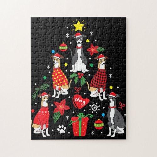 Italian Greyhound Christmas Ornament Tree Dog Mom Jigsaw Puzzle
