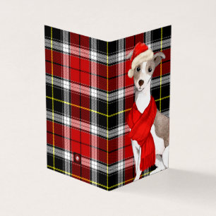 Italian Greyhound Christmas Red Holiday Plaid