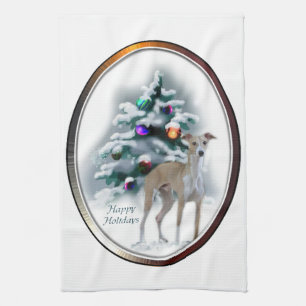 Italian Greyhound Christmas Towel