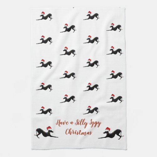 Italian Greyhound Christmas Towel Iggy Towel