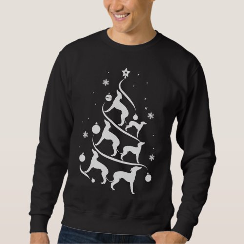 Italian Greyhound Christmas Tree Dog Lover Sweatshirt