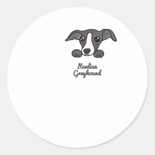 Italian Greyhound  Classic Round Sticker