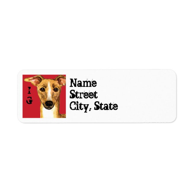 Italian Greyhound Color Block Label (Front)