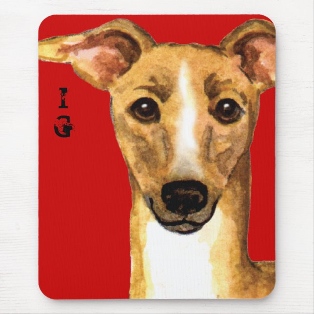 Italian Greyhound Color Block Mouse Pad (Front)
