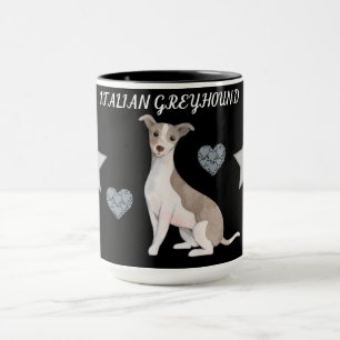 ITALIAN GREYHOUND COMBO TWO TONED MUG. MUG