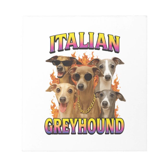 Italian Greyhound Copy Notepad (Front)