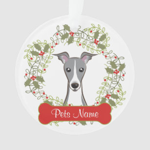 Italian Greyhound Customizable Ornament