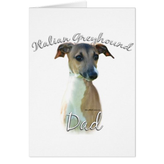 Italian Greyhound Dad 2 Cards (Front)