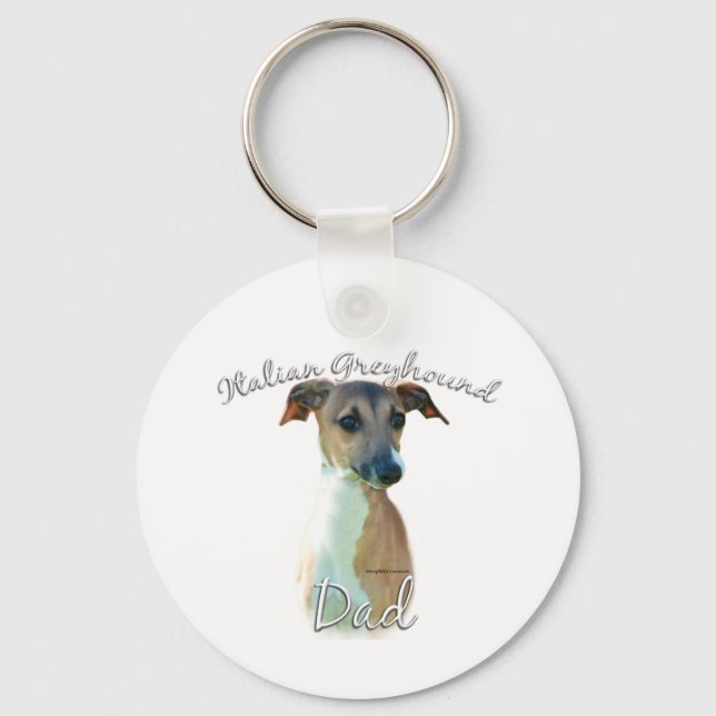 Italian Greyhound Dad 2 Keychain (Front)