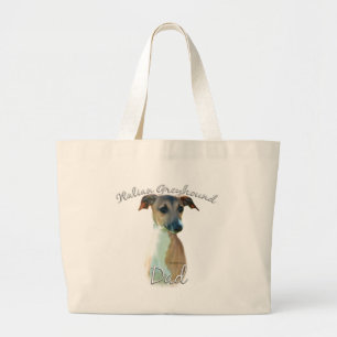 Italian Greyhound Dad 2 Large Tote Bag