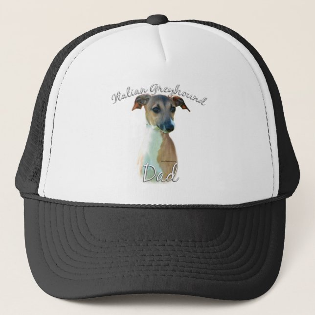 Italian Greyhound Dad 2 Trucker Hat (Front)