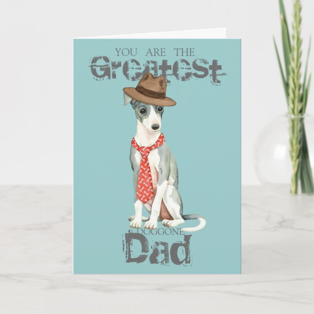 Italian Greyhound Dad Card (Front)