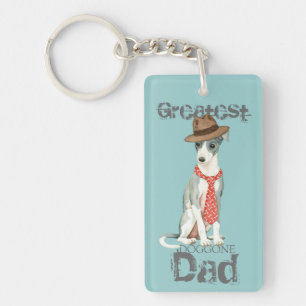 Italian Greyhound Dad Keychain