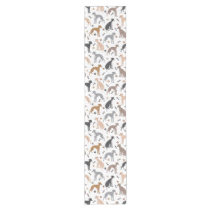 Italian Greyhound Dog Bones and Paws Short Table R Short Table Runner