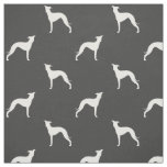 Italian Greyhound Dog Breed Silhouettes Patterned Fabric