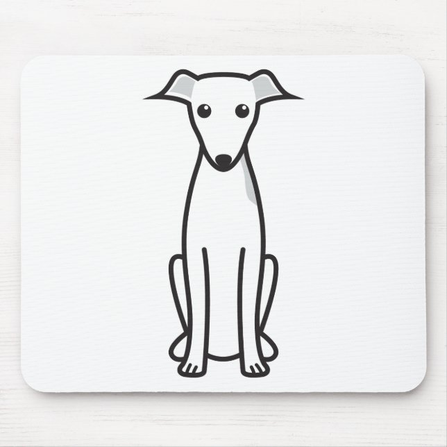 Italian Greyhound Dog Cartoon Mouse Pad (Front)