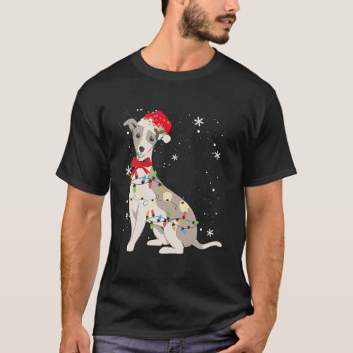 Italian Greyhound Dog Christmas Light Xmas Mom Dad T_Shirt