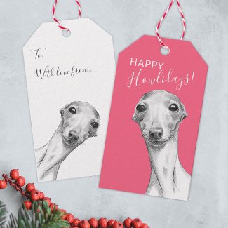 Italian Greyhound Dog Funny Christmas Howlidays
