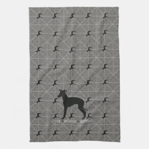 Italian Greyhound Dog Kitchen Towel, Iggy Rescue Towel