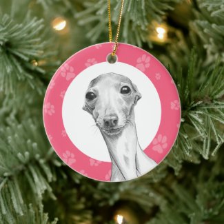 Italian Greyhound Dog Paws Cute Funny Christmas