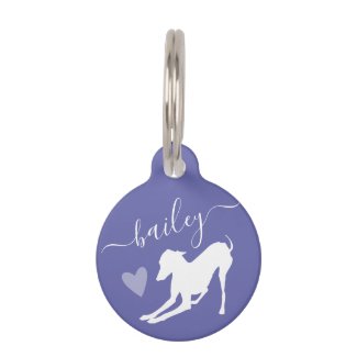 Italian Greyhound Dog Silhouette Name Periwinkle