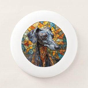 Italian Greyhound dog Stained Glass Art Wham-O Frisbee