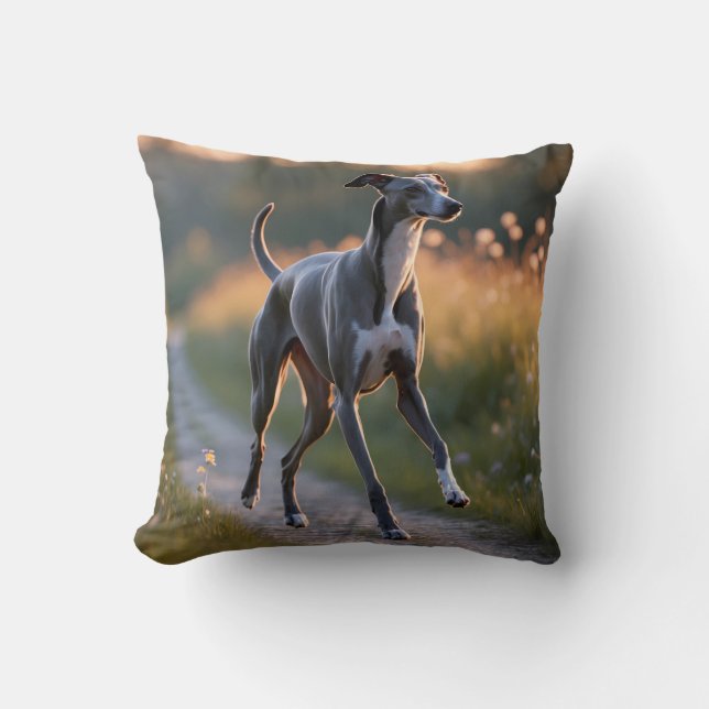Italian Greyhound Elegant Throw Pillow (Front)