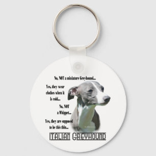Italian Greyhound FAQ Keychain