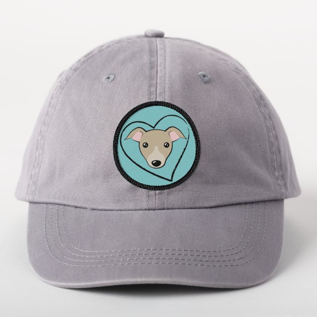Italian greyhound Fawn/Cream dog Cute cartoon Patch (On Headwear)