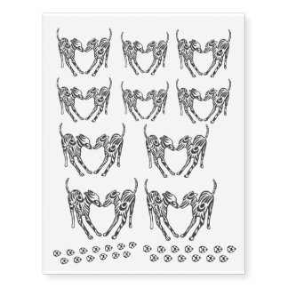 Italian Greyhound Filigree Temporary Tattoos