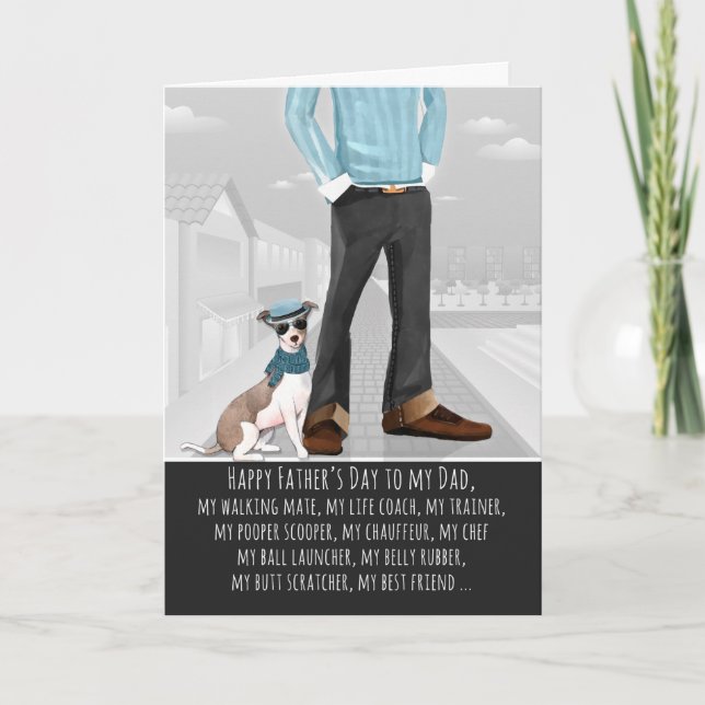 Italian Greyhound from the Dog Father's Day Card (Front)