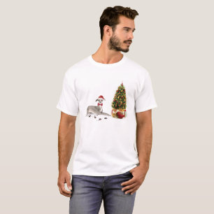 Italian Greyhound Funny Christmas Dog with Tree T-Shirt