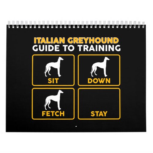 italian greyhound  funny guide to training calendar
