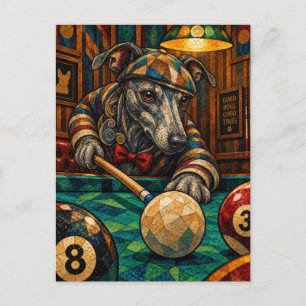 Italian Greyhound, Geometric Mosaic Postcard