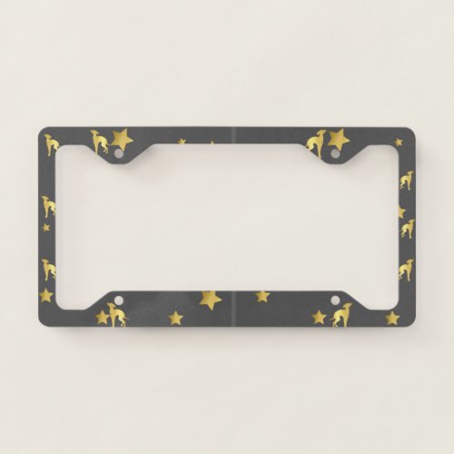 Italian Greyhound Gold Licence Plate License Plate Frame