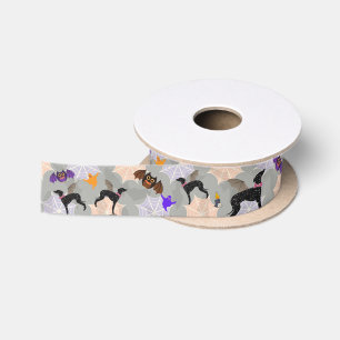 Italian Greyhound Halloween Bat Ribbon
