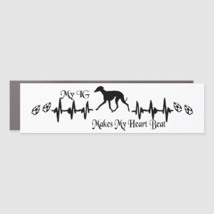 Italian Greyhound Heart Beat Car Magnet