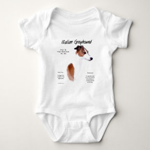 Italian Greyhound History Design Baby Bodysuit