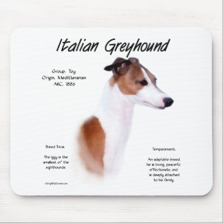 Italian Greyhound History Design Mouse Pad