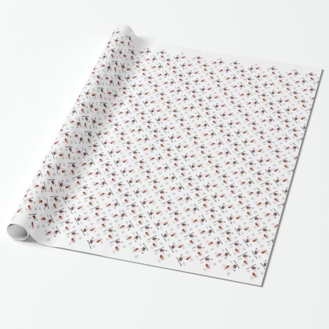 Italian Greyhound History Design Wrapping Paper (Unrolled)