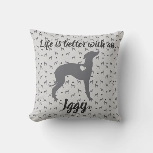 Italian Greyhound Home Pillow Iggy Rescue Dog