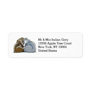 Italian Greyhound Huddle Custom Label