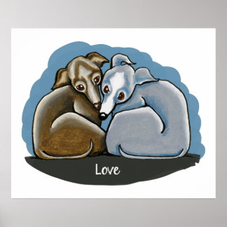 Italian Greyhound Huddle Poster