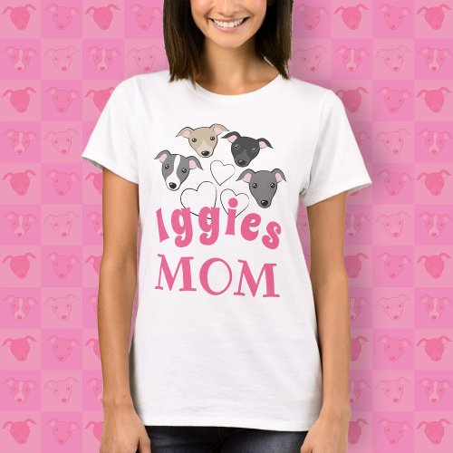 Italian greyhound Iggy Dog mom Cute funny cartoon T_Shirt