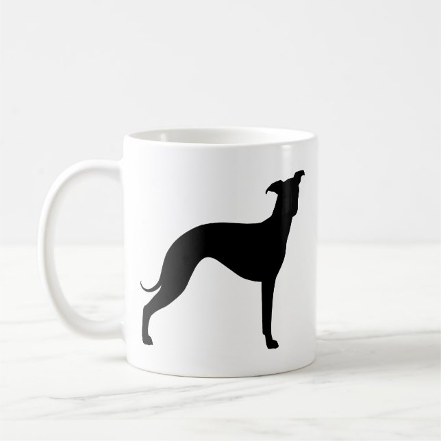 Italian Greyhound Iggy Dog Silhouettes Coffee Mug (Left)