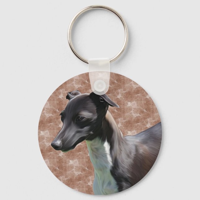 Italian Greyhound Keychain (Front)