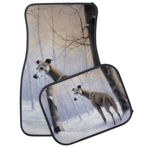 Italian Greyhound Let It Snow Christmas Car Floor Mat