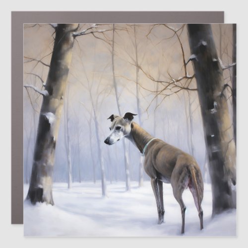 Italian Greyhound Let It Snow Christmas Car Magnet