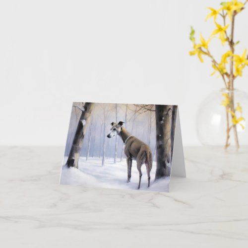 Italian Greyhound Let It Snow Christmas Card